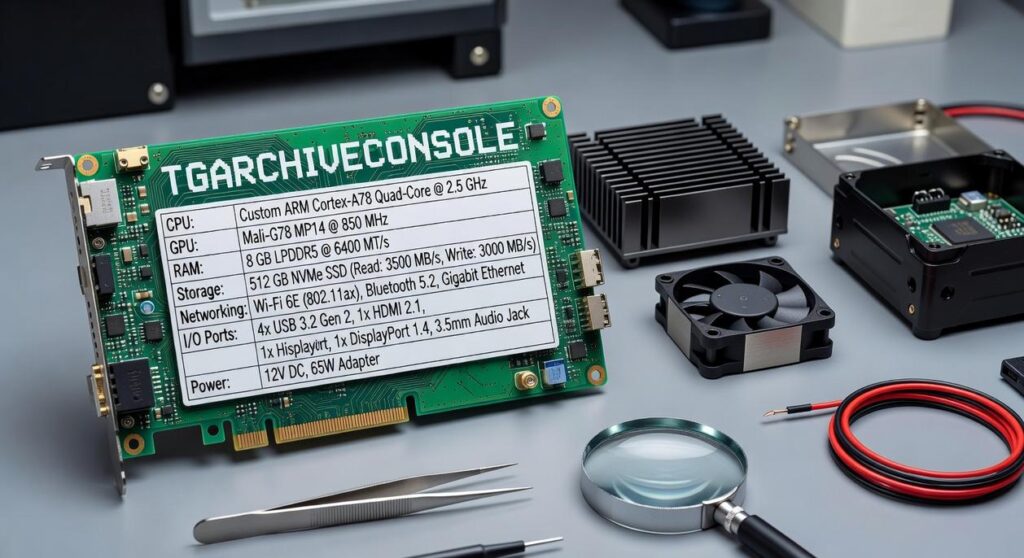 hardware specifications for tgarchiveconsole