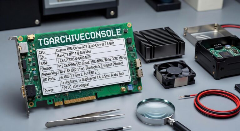 hardware specifications for tgarchiveconsole