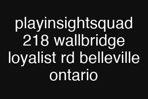 playinsightsquad 218 wallbridge loyalist rd belleville ontario