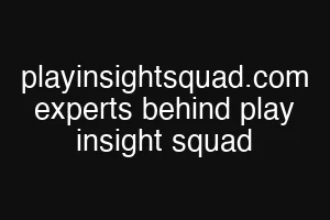 playinsightsquad.com experts behind play insight squad